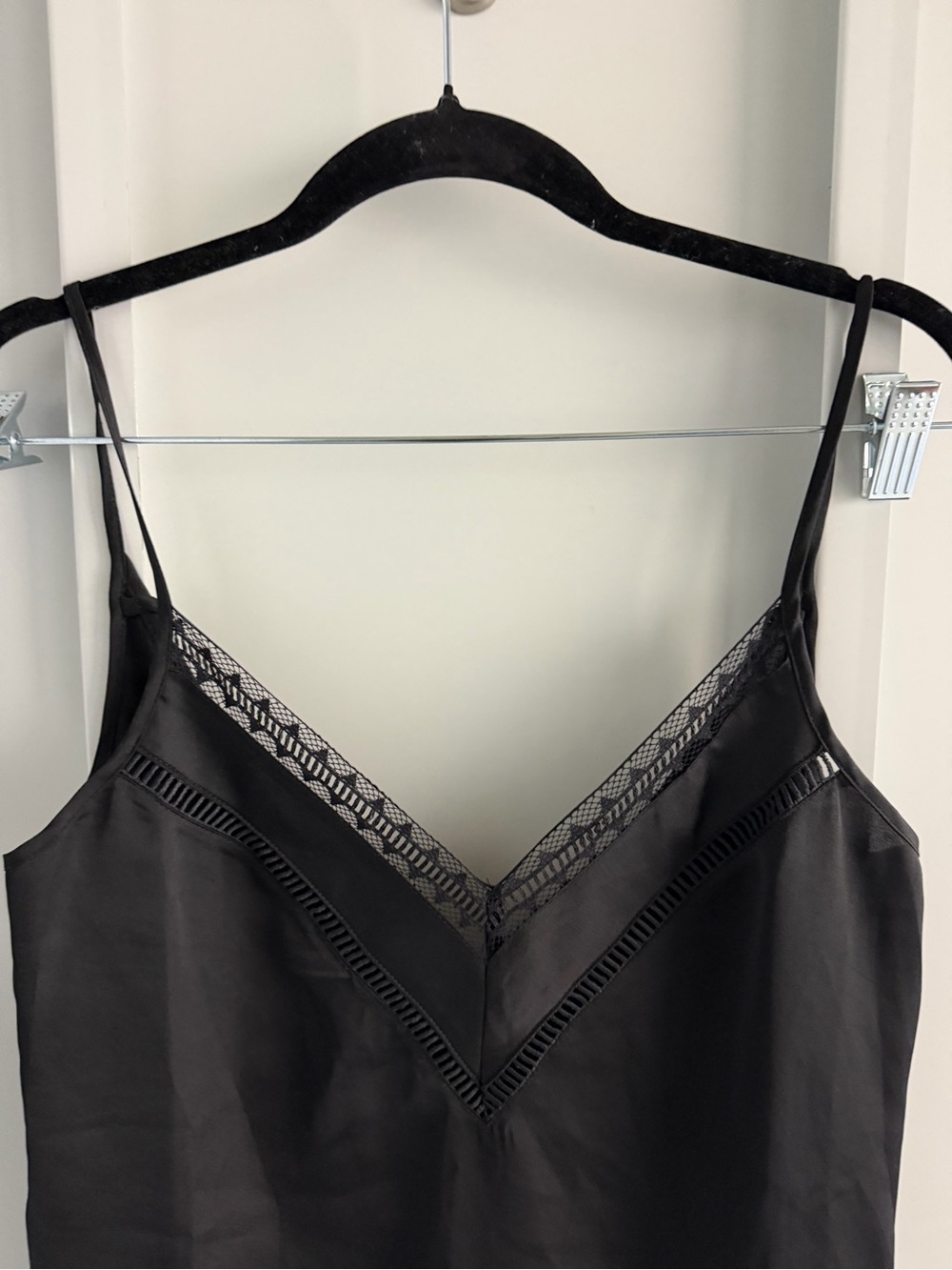 Etam Black Lingerie-Style Camisole with Lace Detail - Size Small Like new - Picture 4 of 11